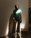 BASERANGE Classic Bamboo Fiber and Cotton Slim Fit T-shirt Series Collection Round Neck Bottoming Shirt France BAS-TOCT-BL-SP25-CHARLES TURQUOISE